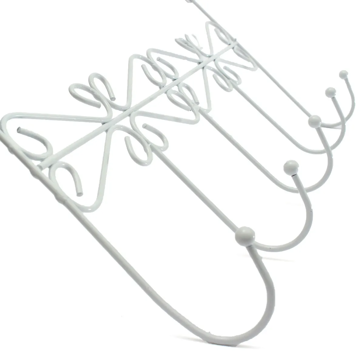 Белый 5 Hooks Wall Door Back Hooks Towel Coat Cloth Bag Over Door Bathroom Kitchen Hanger Hanging Rack Holder - Цвет: Белый