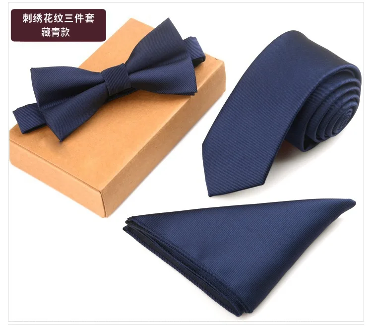 Men Bow Tie and Handkerchief Set 3 PCS