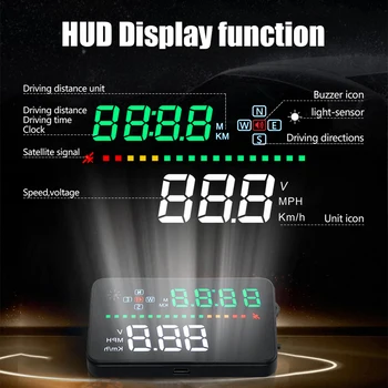 

A3 HUD head-up display LED windshield projector car universal display GPS satellite speed Alarm Data Diagnostic Tool