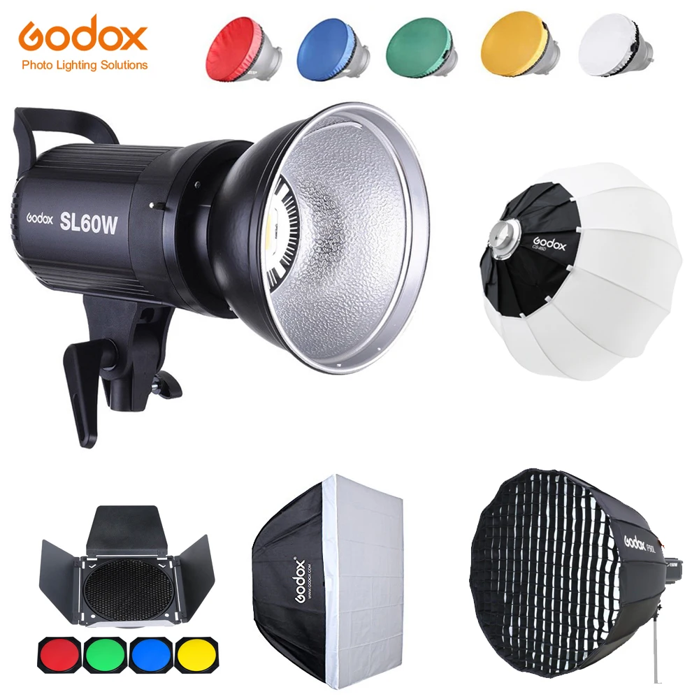 

Godox SL60W LED Video Light SL-60W 5600K Daylight White Version Continuous Light Bowens Mount for Studio Video Recording