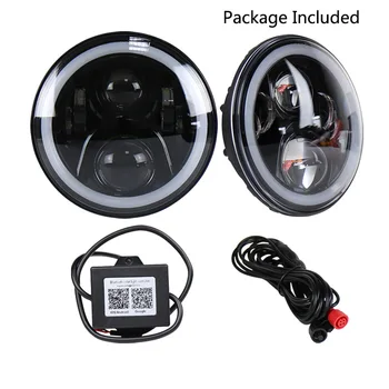 

7 "jeep wrangler RGB headlight bluetooth control modified lights cross-border hot style LED car light