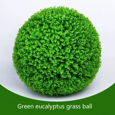 Eucalyptus ball 30cm Большие пластиковые искусственные растения самшитовые шары эвкалиптовые шары Милан травяной шар Свадебная вечеринка для дома наружное украшение бонсай - Цвет: Eucalyptus ball 30cm