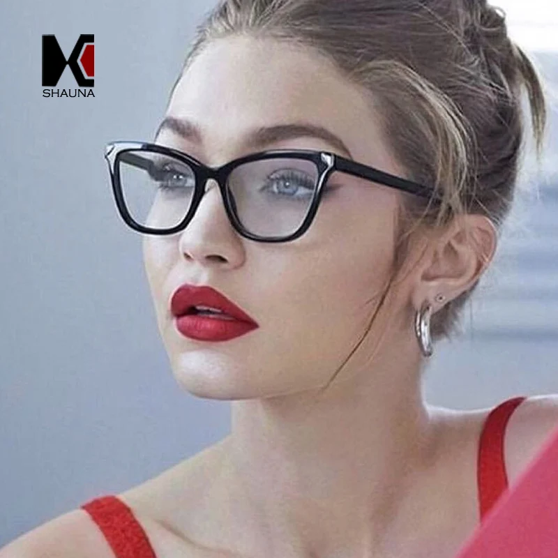 Женские классические очки SHAUNA кошачий глаз с оптической оправой для