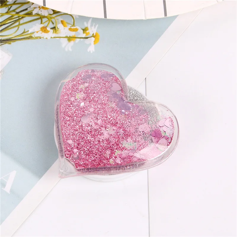 Heart shaped quicksand держатель для мобильного телефона кронштейн iphone x 7 8 xiaomi попсокет