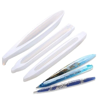 

3 Pieces of Resin Mold Pen Type Silicone Mold, Cylindrical Epoxy Resin Casting Mold, Suitable for DIY Crafts