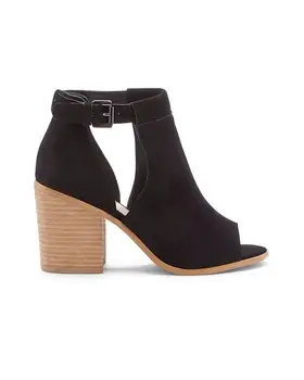 

Side Cutout Open Toe Block Buckle Heels Sandals hollow out casual