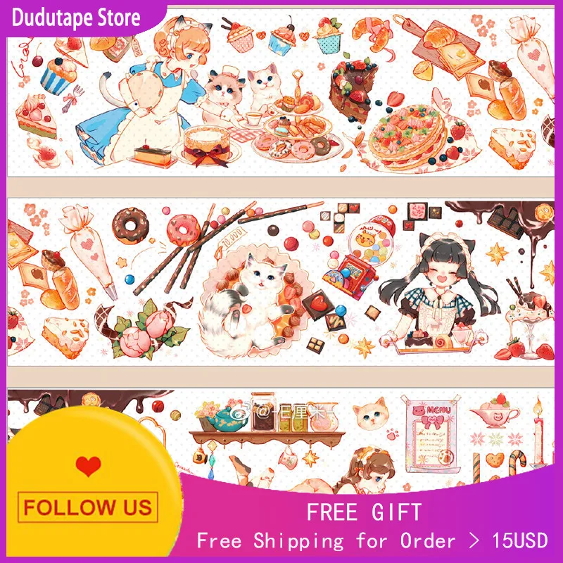 1 Loop Washi PET Tape Stationery Cm Journal Micro Sugar Qi Feng Lovely Girl Crystal Ink | Канцтовары для офиса и дома