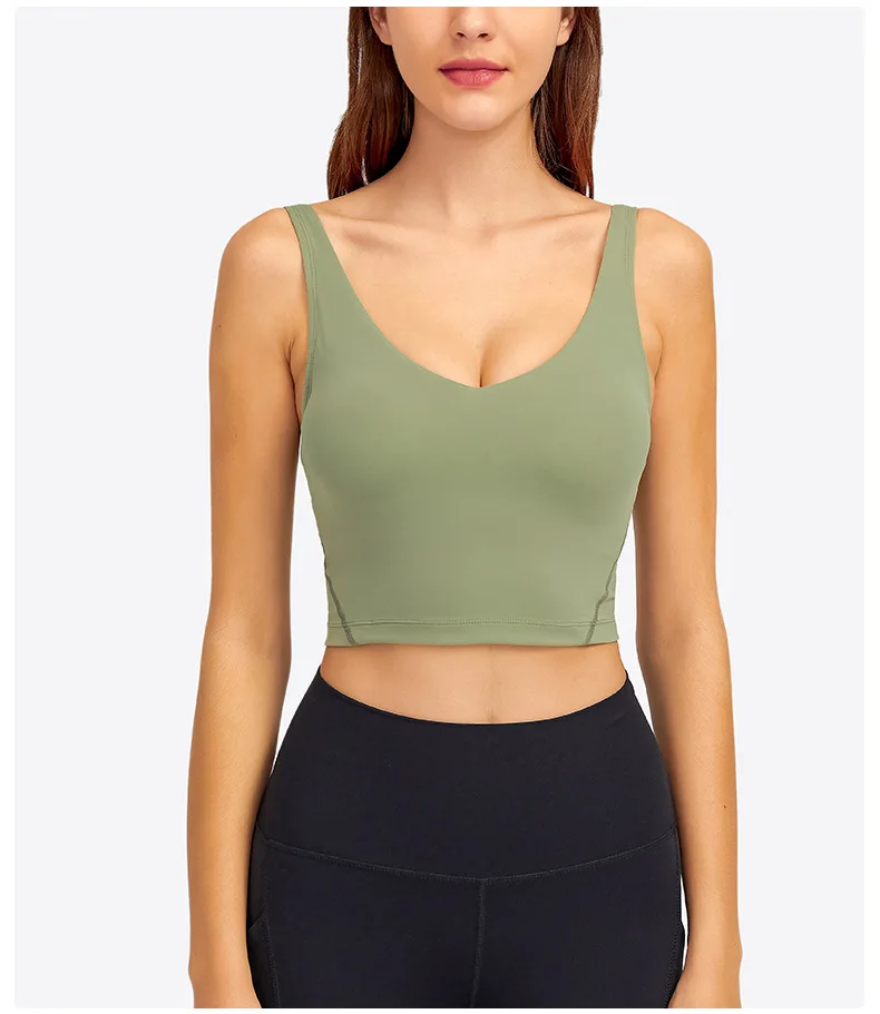 Hot Selling Wholesale Pop Women Sports Bra Tight Gym Crop Top Yoga Vest Shockproof With Chest Pad High Strength Fitness Clothing Hot Selling Wholesale Pop Women Sports Bra Tight Gym Crop Top Yoga Vest Shockproof With Chest Pad High Strength Fitness Clothing