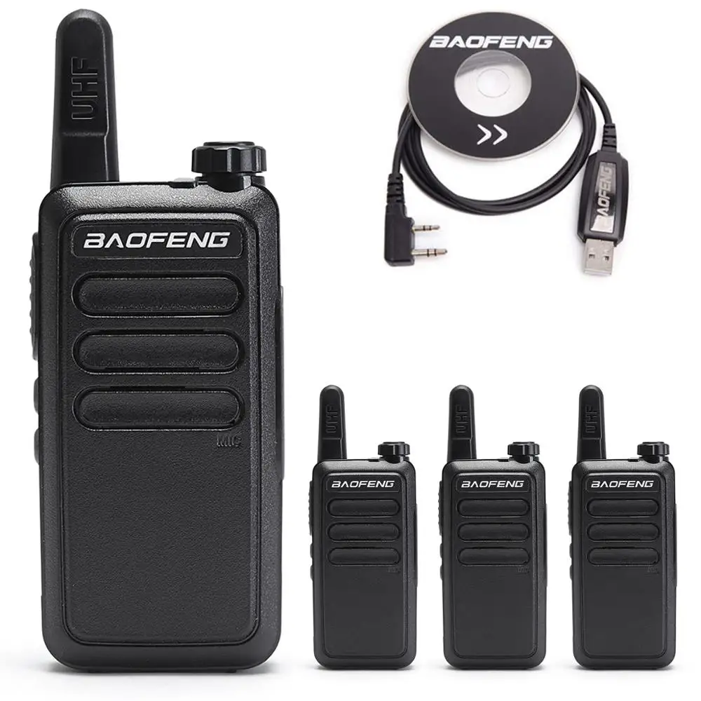 4 шт. Baofeng BF-C9 мини-рация 400-470 МГц UHF двухстороннее радио портативный VOX usb зарядка добавить usb кабель - Цвет: as picture 1