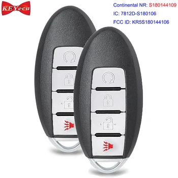 

KEYECU 2pcs for Nissan Rogue 2017 2018 Remote Key Fob S180144109 433.92MHz KR5S180144106 4A Chip