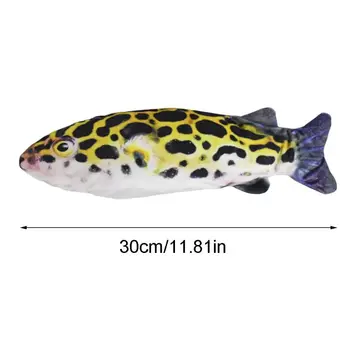 

Catnip Simulation Pufferfish Fish Cat Playing Chew Toy Electric Rechargeable A69E