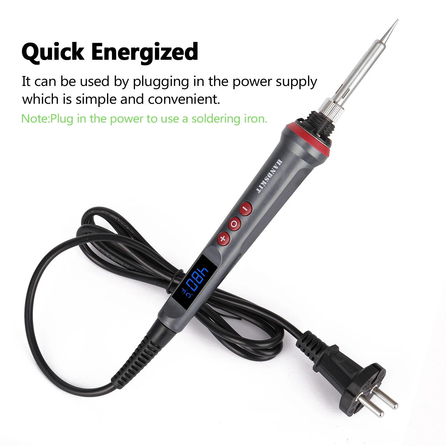 HANDSKIT 90W LED Digital Soldering Iron Adjustable Temperature Electric Soldering Iron 4 Wire Core Welding Tools Electric Tools lincoln electric ac 225 arc welder