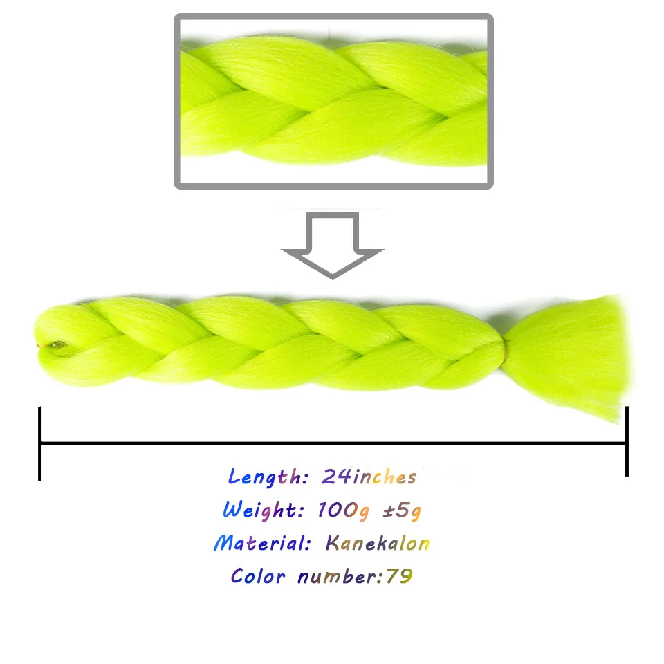 LVHAN, 24 дюйма, огромные косички, вязанные крючком волосы для наращивания, Синтетические Яки, косички, волосы оптом, зеленый, розовый, Омбре, стильные аксессуары для волос - Цвет: 79