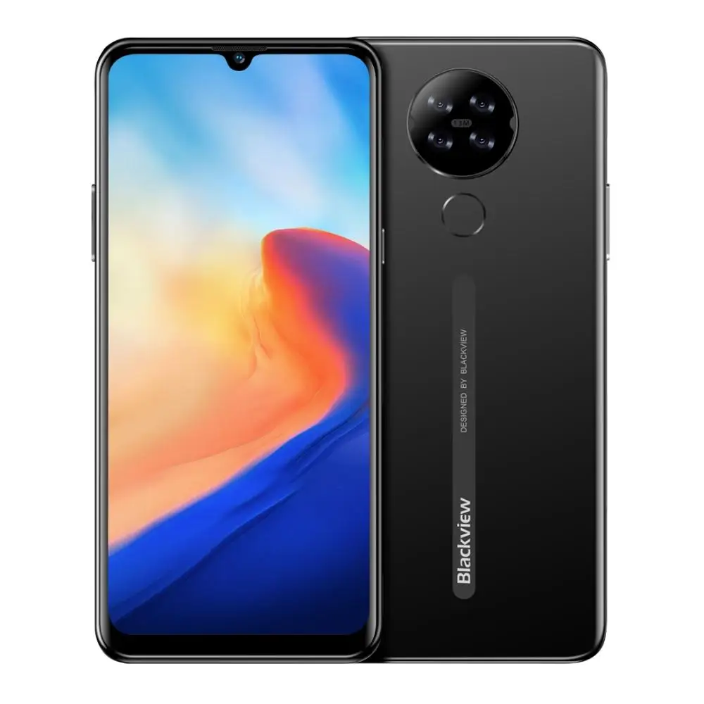 Телефон Blackview A80 4 камеры Android 10 Waterdrop экран 6 2 дюйма ГБ + 16 четырёхъядерный