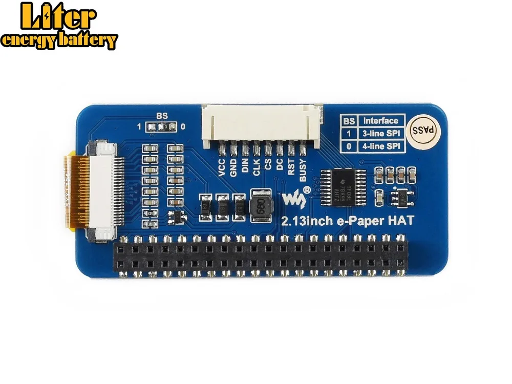 Waveshare 2 13 ''e Paper HAT 250x122 дюймовый дисплей E Ink для RaspberryPi 2B/3B/Zero W цвет: черный белый