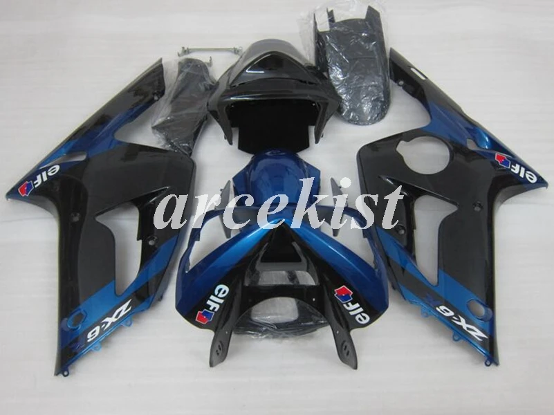

New ABS Motorcycle Fairings Kit Fit for kawasaki Ninja ZX6R 636 2003 2004 6R 03 04 ZX-6R body set Custom dark blue