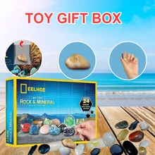 Calendario de Adviento de Navidad, caja de regalo Mineral, juguetes educativos divertidos para la primera infancia