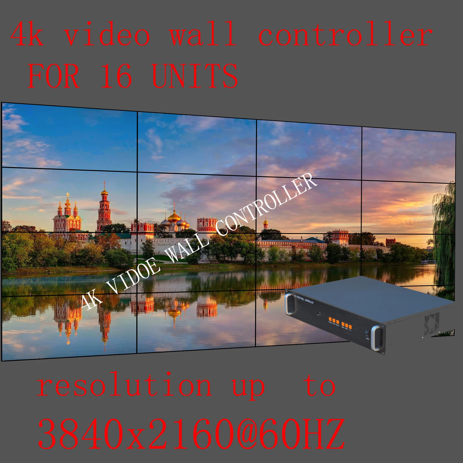 

4x4 4K Video wall controller,HDMI TV wall controller for 16 units, 16 LCD wall processor,supports 4K@60HZ signal input