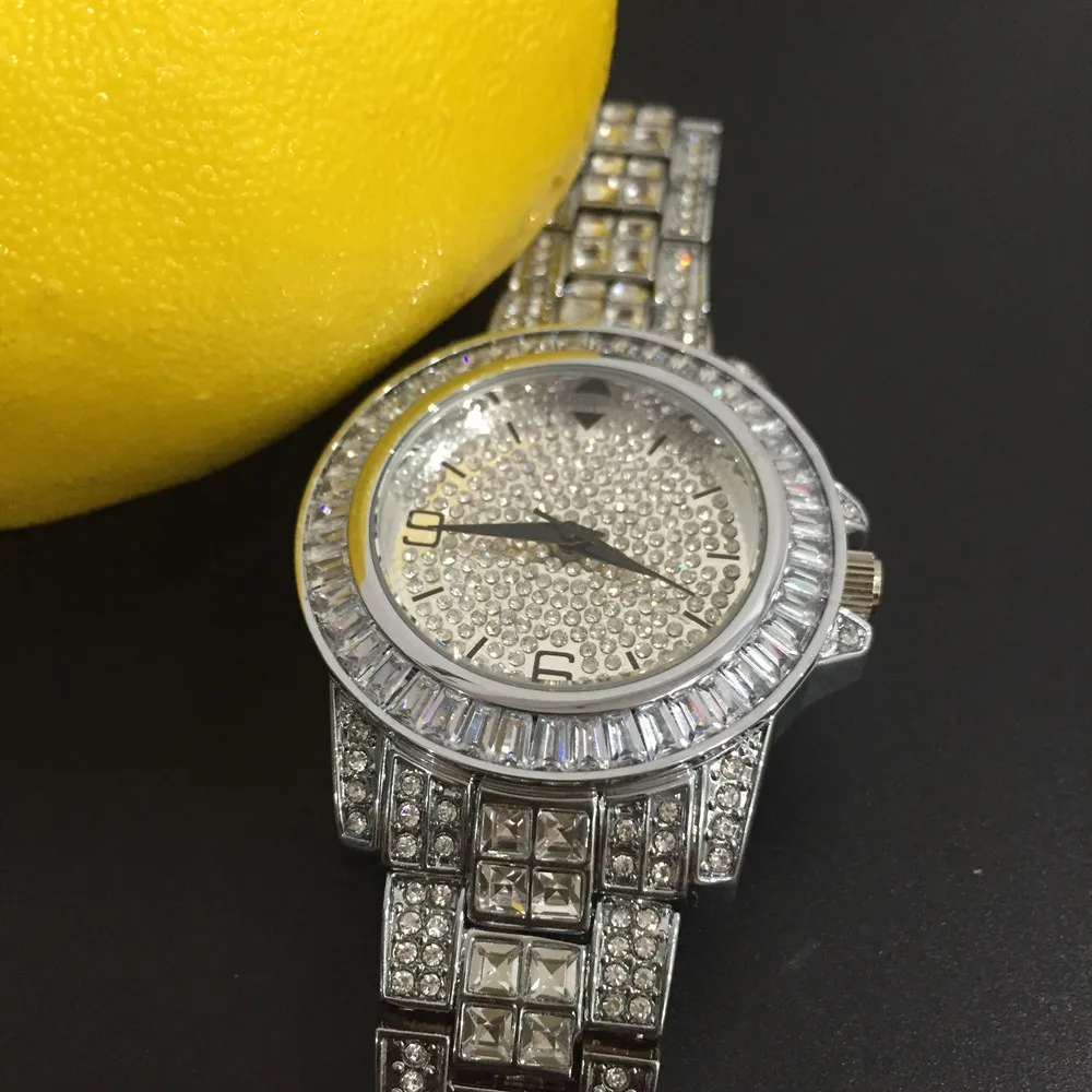 Роскошные мужские золотые часы в стиле хип-хоп, сплав, ледяные кубинские мужские часы и браслет, золотой браслет геометрической формы, хип-хоп браслет для мужчин