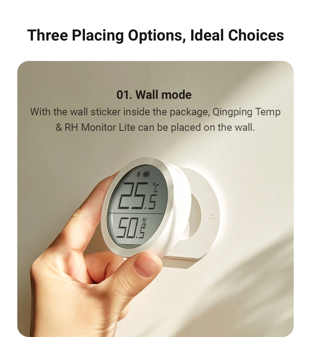 Bluetooth Thermometer Wireless Smart Electric Digital Temperature&Humidity LCD S