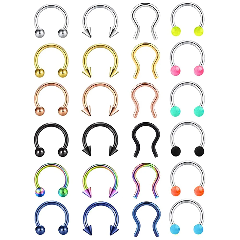 Кольцо из нержавеющей стали для носа серьги перегородки тропической раковины