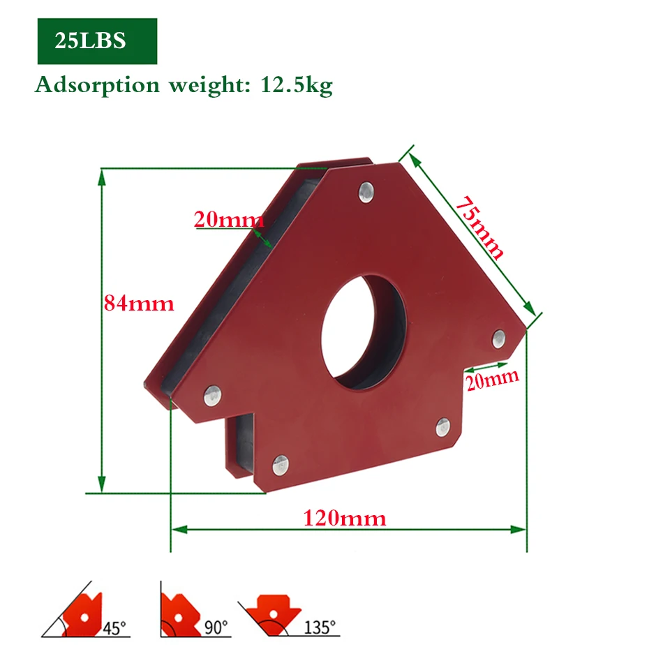 25/50/70LB Magnets arrow welding fixture welding magnetic bracket magnet arrow positioner power tool parts