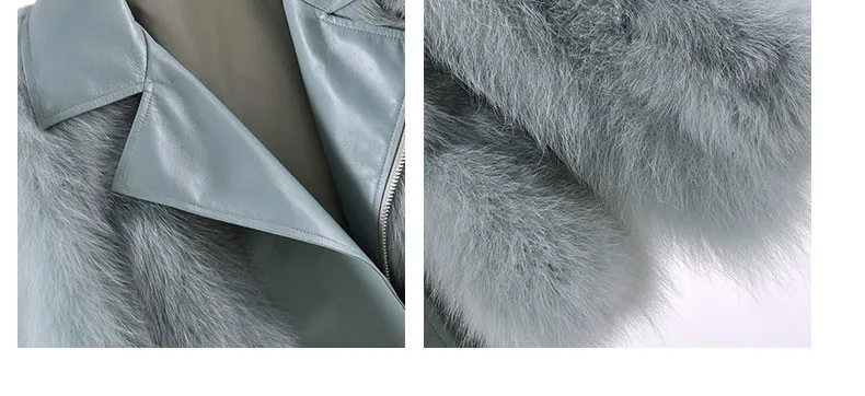 Женское зимнее пальто из натуральной овечьей шерсти, женская одежда, корейский меховой кожаный жакет из натуральной лисы, винтажный теплый топ, Hiver 81507