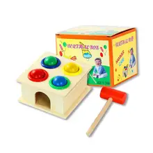 GloryStar раннее образование яркий цвет деревянный молоток Чехол игрушка для детей