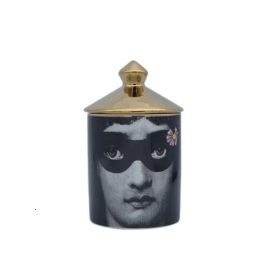 4 Европейский подсвечник Fornasetti, Керамическая свеча подсвечник Lina, ретро украшение для дома, рабочего стола, для хранения ювелирных изделий, Баночки, коробка - Цвет: 4
