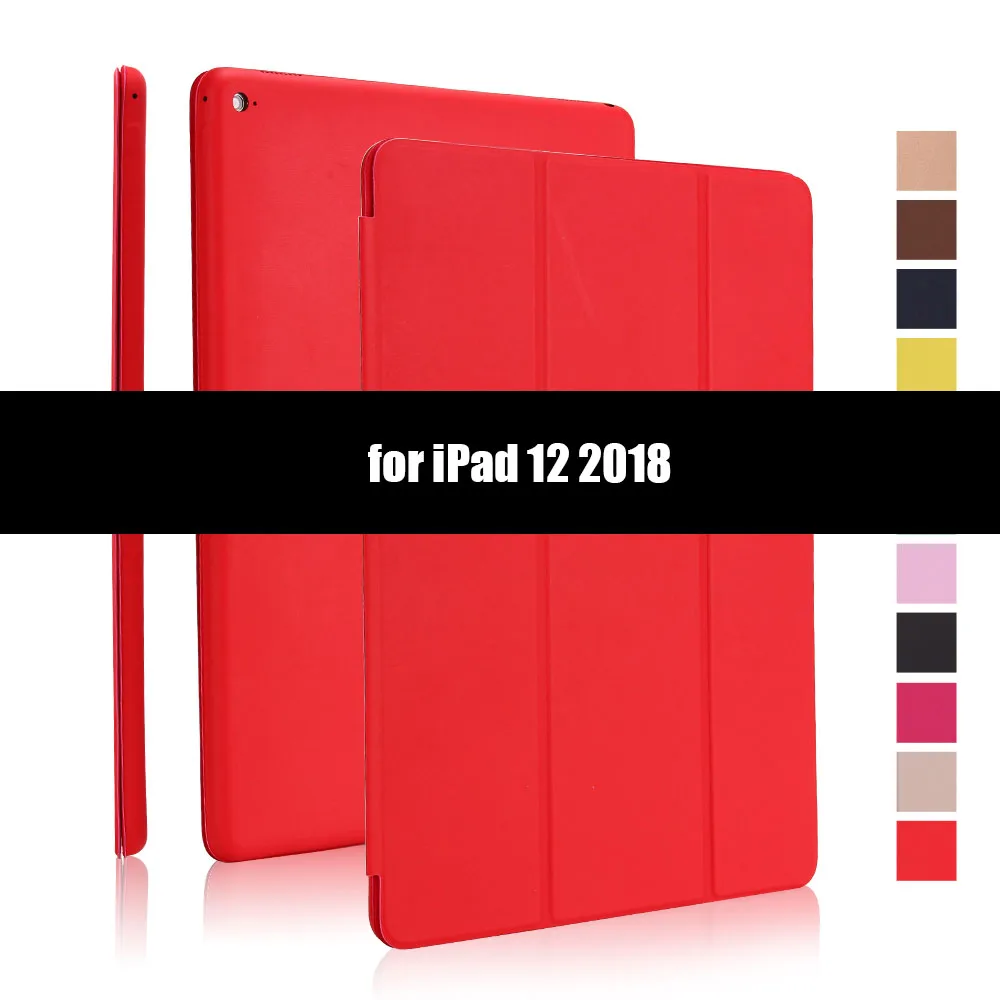 Ультратонкий умный чехол для iPad Pro 12,9, складной чехол-книжка из искусственной кожи s для iPad Pro 12,9 Pro 11 12,9 - Цвет: Red-2