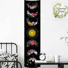 

Sun And Moon Tapestry Aesthetic Flowers Macrame Wall Hanging Psychedelicrt Celestial Tapestry Room Wall Decor Carpet Wall Cloth