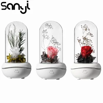 

Smart Eternal Flower Atmosphere Night Light Built-in Rechargeable Battery Novelty Aromatherapy Night Lamp for Bedroom Lighting