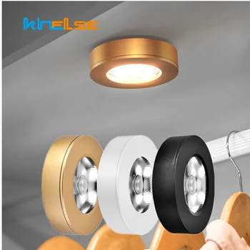 

Ultra-thin Round Led Ceiling Downlight 3/5W Panel Lights Surface Mount Bathroom Cabinet Closet Kitchen Home decor Spot lighting