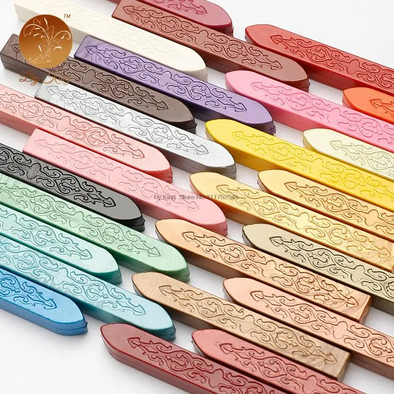 24 Colors Flower Seal Wax DIY Card Invitations Envelope Retro Wax Seal Stamp Wax Seal Magic Arrow Pattern Wax Stick With Wick