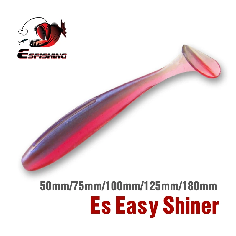 KESFISHING ES Easy Shiner Shad 50 мм 76 100 125 180 Приманка для рыбалки Мягкая приманка Песка Карп