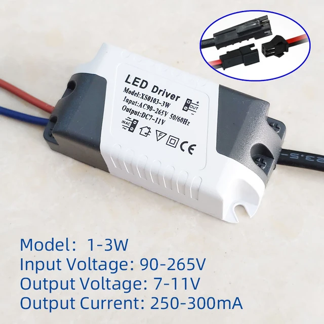 LED Driver 3W 12W 18W 36W Power Supply Transformer AC 110V 220V DC 12V 24V  300ma