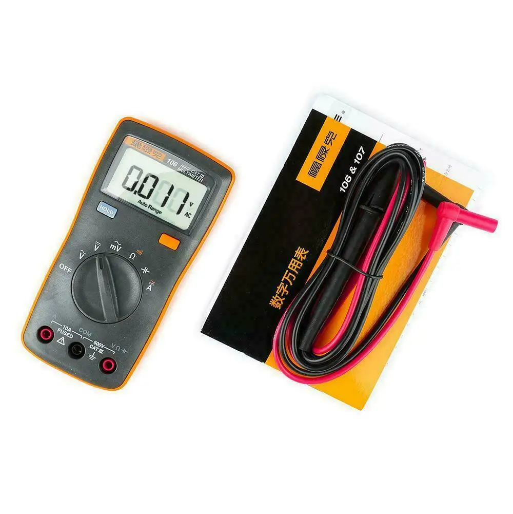 FLUKE 106 ручной F106 AC/DC тестер напряжения Амперметр цифровой мультиметр