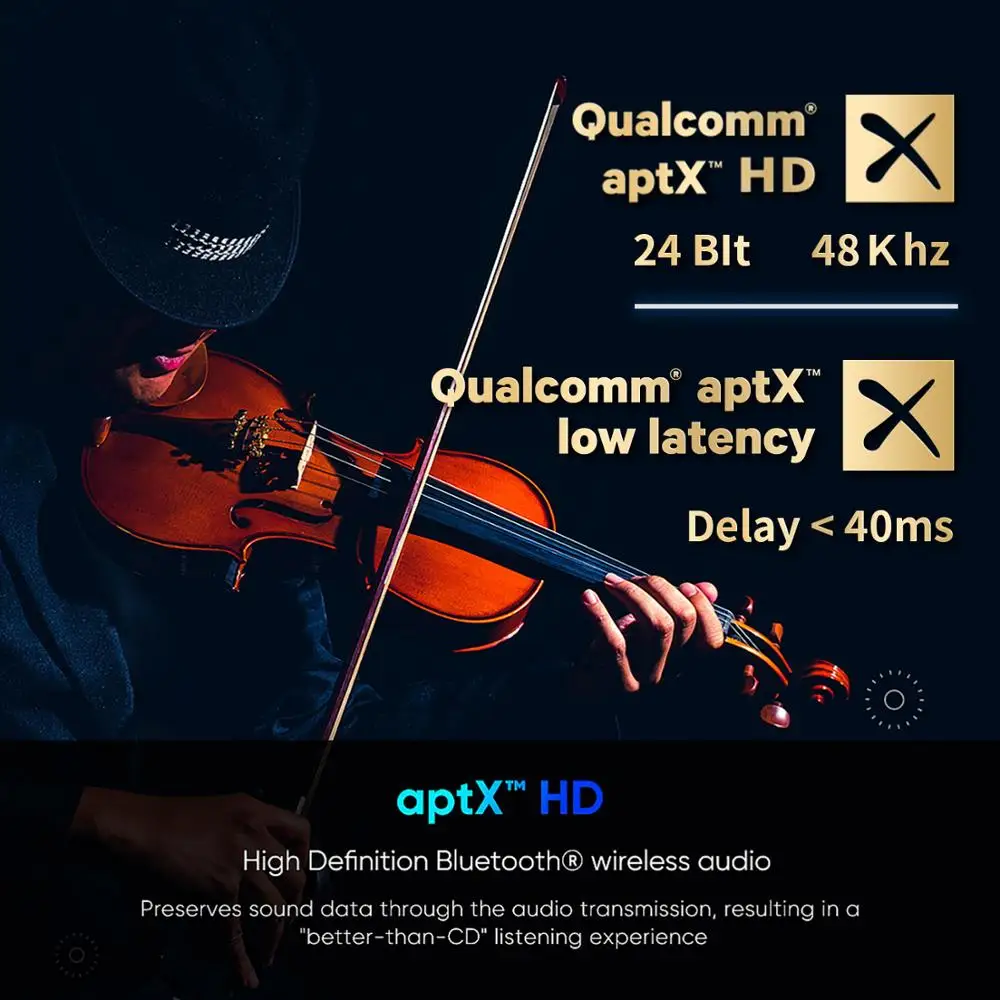  MR275 Senza Fili Bluetooth 5.0 Audio Trasmettitore Aptx Hd Ll Coassiale Ottico 3.5 Millimetri Aux R