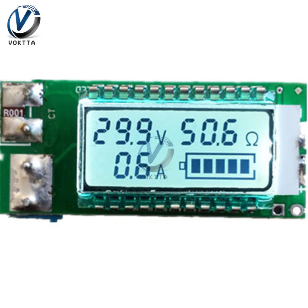 18650 26650 тестер литиевой батареи ЖК-цифровой тестовый индикатор напряжения/емкости/тока/сопротивления нагрузки