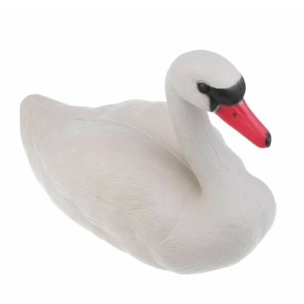 

Decoration Deterrent Hunting Realistic Decoy Statue Pond Bird White Swan Sculpture Yard Ornament Fishing Lightweight Floating