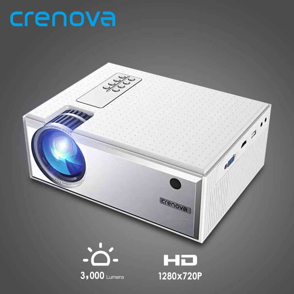 CRENOVA 2019 новейший видеопроектор C8 1280*720P поддержка 4K видео через HDMI домашний