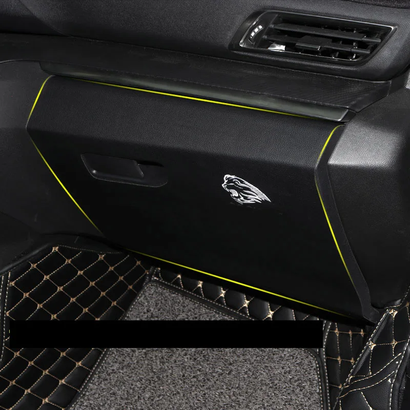 Lsrtw2017 Leather Car Co-pilot Storage Box Anti-kick Mat for Peugeot 3008 5008 Interior Accessories