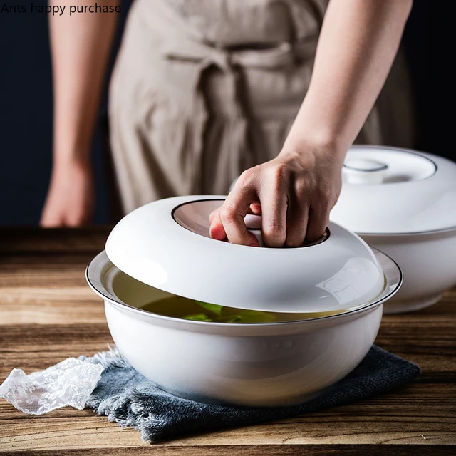 White Salad Bowl