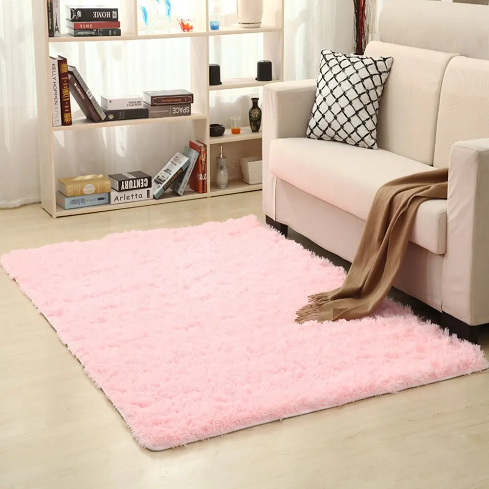 pink Крытый плюшевый коврик коврики мягкий пушистый коврик для гостиной спальни/Кабинета/коридора мягкие ковры детский коврик для спальни домашний декор - Цвет: pink