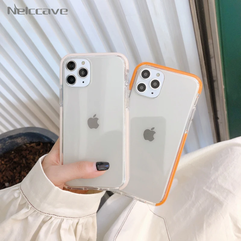 Противоударный чехол карамельного цвета с рамкой для телефона iPhone 11 Pro XS Max XR X 8 7 6