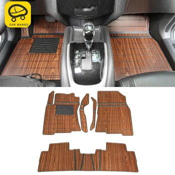 

CarManGo Car Floor Mats Set for Front 2nd Row Synthetic Wood Tray Pad Foot Carpets for Nissan Qashqai Rogue Sport 2013-2019