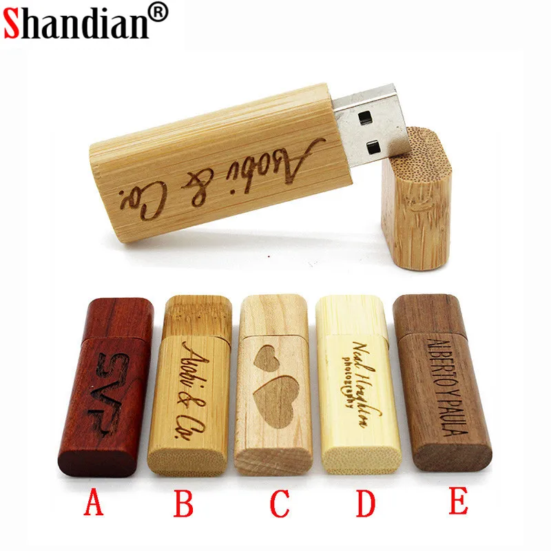 SHANDIAN hot Wooden USB flash drive pen drives Maple wood+Packing box pendrive 8GB 16GB 32GB 64GB memory stick free custom logo |
