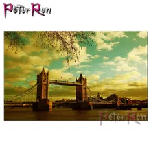 Peter ren Diamond Painting Landscape Tower Bridge Diamond Embroidery scenery Cross-stitch Mosaic Picture Rhinestone crafts gift Peter ren Diamond Painting Landscape Tower Bridge Diamond Embroidery scenery Cross-stitch Mosaic Picture Rhinestone crafts gift