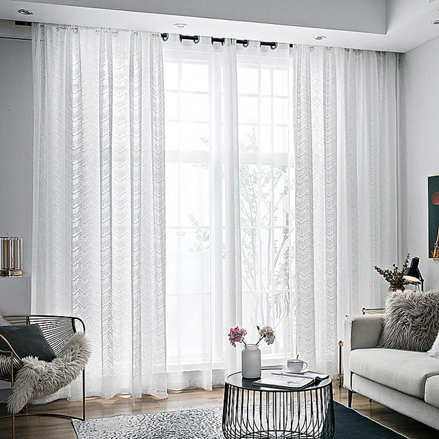 Cortinas blancas para 4 estilos diferentes