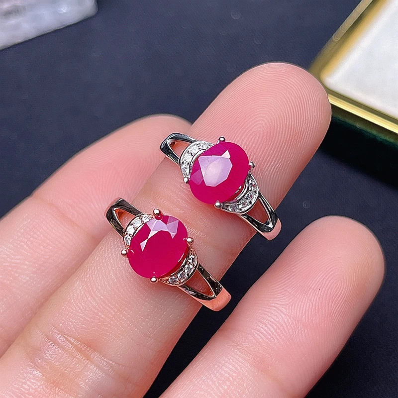 High quality Natural ruby ring, 925 silver exquisite style, best selling quality, classic style